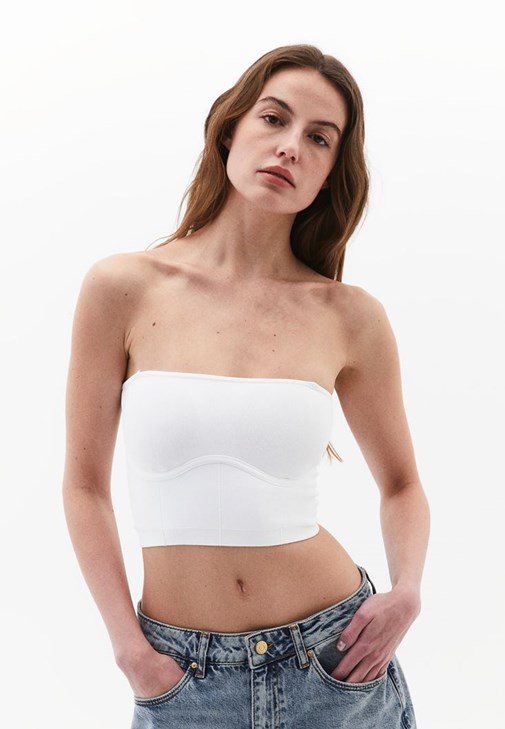 Fitil Detaylı Crop Atlet ve Skater Pantolon Kombini