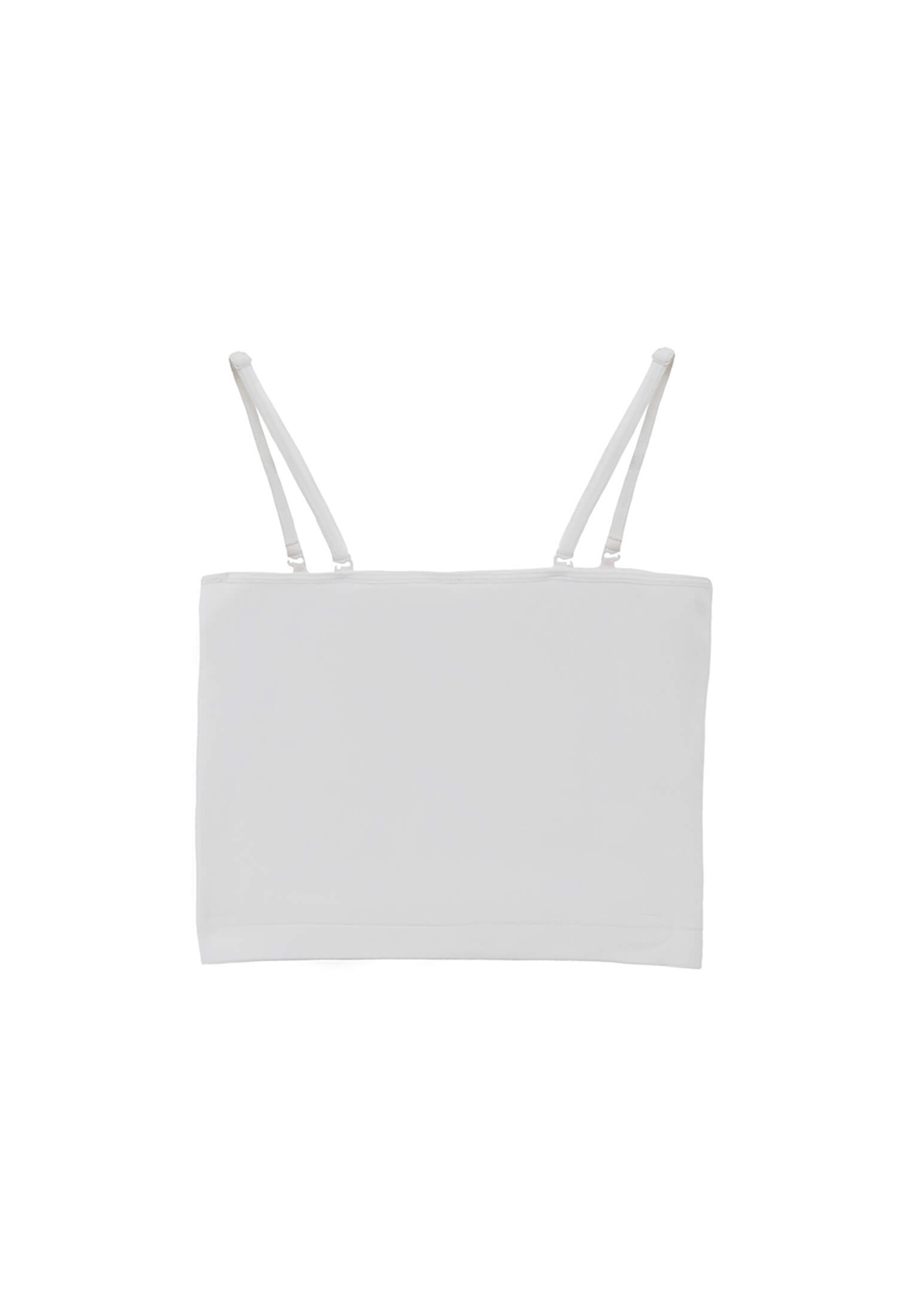 White Strappy Ribbed Crop Top Online Shopping | OXXOSHOP