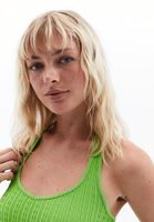 Women Green Seamless Crop Top