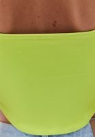 Women Green Scope Neck Seamless Crop