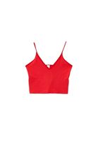 Women Pink Crop Singlet with Thin Straps