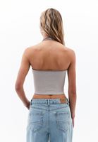 Jakarlı Dikişsiz Atlet ve Wide-Leg Pantolon Kombini