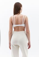 Women Cream Bralet with Pipe Detail