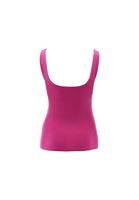 Women Pink Cotton Blended Square Neck Singlet