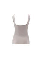 Women Beige Cotton Blended Square Neck Singlet