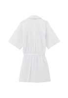 Women White Oversized Mini Shirt Dress