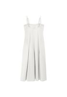 Women Beige Square Neck Strappy Maxi Dress
