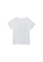 Women White Crew Neck Printed T-Shirt
