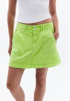 Women Green Cargo Pocket Skirt