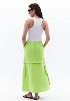 Women Green Cargo Pocket Skirt