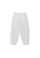Women White High Rise Barrel-Fit Pants