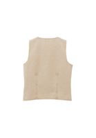 Women Beige V-Neck Vest