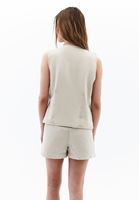 Women Beige V-Neck Vest