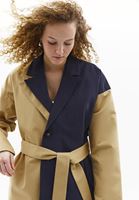 Women Beige Trenchcoat with Belt Detail