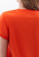 Women Orange Cotton Sleeveless Top