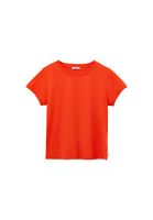 Women Orange Cotton Sleeveless Top