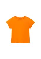 Women Orange Cotton Sleeveless Top