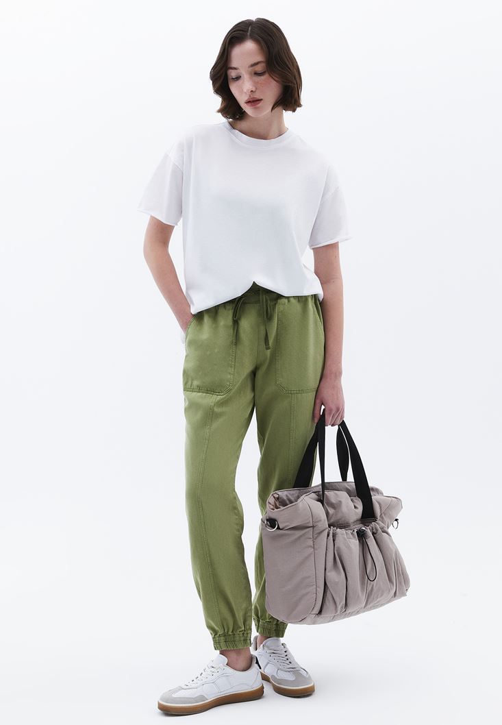 Women White Zero Neck Oversize T-Shirt