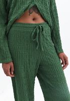 Women Green High Rise Wide Leg Pants