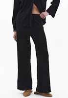 Bayan Siyah Yüksek Bel Wide-Leg Pantolon