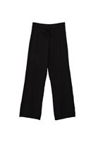 Bayan Siyah Yüksek Bel Wide-Leg Pantolon