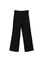 Bayan Siyah Yüksek Bel Wide-Leg Pantolon
