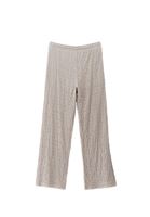 Women Beige High Rise Wide Leg Pants