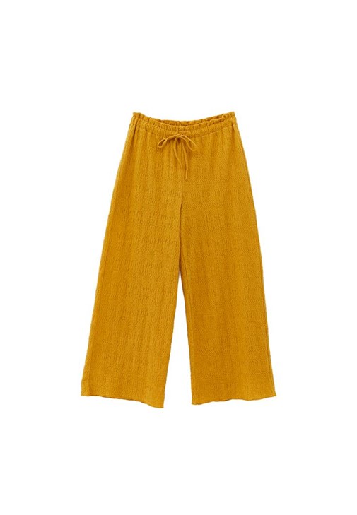 Culotte Pantolon ve Bağcık Detaylı Bluz Kombini