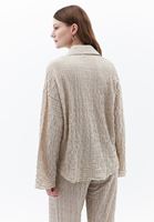 Women Beige Oversize Shirt