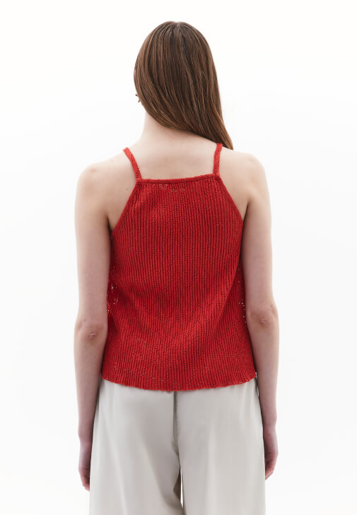 Halter Yaka Atlet ve Culotte Pantolon Kombini