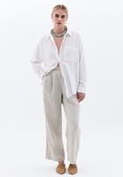 Women White Oversize Shirt with Pockets