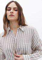 Women Mixed Oversize Shirt with Pockets