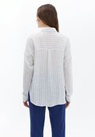 Women Mixed Oversize Shirt with Pockets