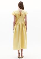 Women Yellow V-Neck Maxi Dress