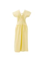 Women Yellow V-Neck Maxi Dress