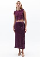 Women Purple Sequin Blouse with Back Detail