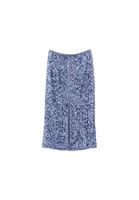 Women Blue Mİd Rise Sequined Skirt