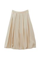 Women Beige High Rise Pleated Balloon Skirt