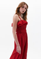 Women Red Frill Detailed Maxi Dress