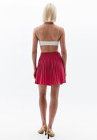 Women Pink High Rise Pleated Mini Skirt