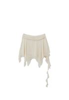 Women Cream Mid-Rise Ruffled Skirt
