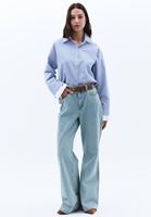 Women Blue High Rise Wide Leg Denim Pants