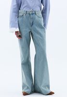 Women Blue High Rise Wide Leg Denim Pants