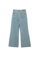 Women Blue High Rise Wide Leg Denim Pants