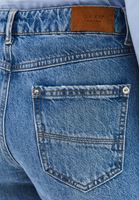 Bayan Mavi Yüksek Bel Wide-Leg Denim Pantolon