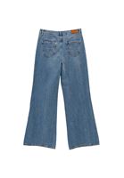 Bayan Mavi Yüksek Bel Wide-Leg Denim Pantolon