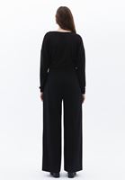 Women Black High Rise Straight Fit Pants