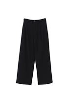 Women Black High Rise Straight Fit Pants