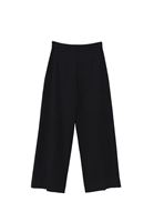 Women Black High Rise Straight Fit Pants