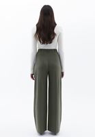 Women Green High Rise Straight Fit Pants